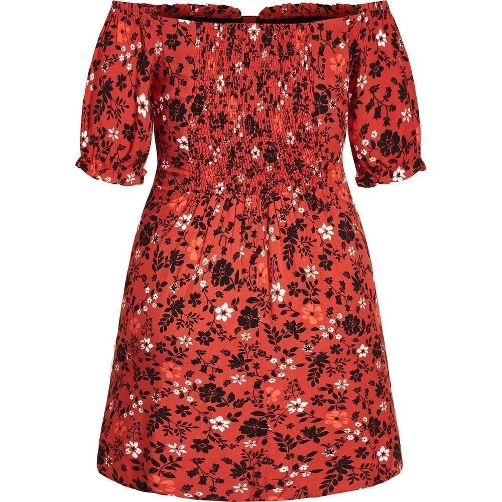 City Chic Scarlet Floral Mini Dress - Picture 3 of 9